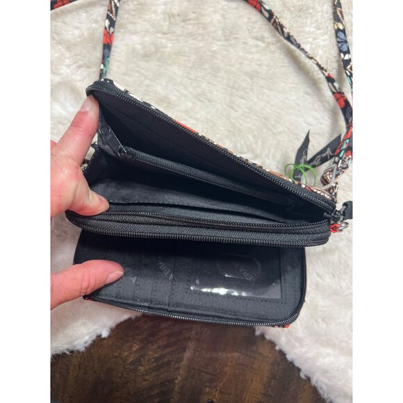 Vera Bradley Sierra Floral Crossbody Wristlet With Strap - Picture 2 of 7